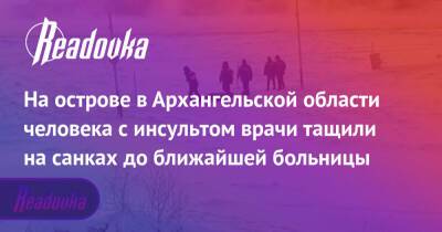 На острове в Архангельской области человека с инсультом врачи тащили на санках до ближайшей больницы - readovka.news - Архангельская обл. - Архангельск