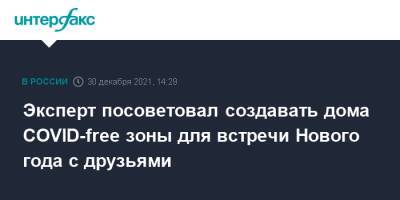 Дмитрий Константинов - Эксперт посоветовал создавать дома COVID-free зоны для встречи Нового года с друзьями - interfax.ru - Москва - Самара