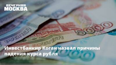 Евгений Коган - Инвестбанкир Коган назвал причины падения курса рубля - vm.ru - Москва