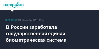 Дмитрий Чернышенко - В России заработала государственная единая биометрическая система - interfax.ru - Москва - Россия