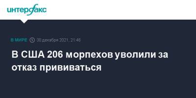 Джо Байден - В США 206 морпехов уволили за отказ прививаться - interfax.ru - Москва - США