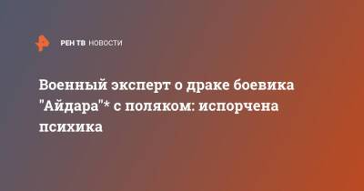 Виктор Литовкин - Военный эксперт о драке боевика "Айдара"* с поляком: испорчена психика - ren.tv - Россия