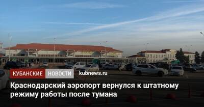 Краснодарский аэропорт вернулся к штатному режиму работы после тумана - kubnews.ru - Краснодарский край - Краснодар - Минеральные Воды - Архангельск - Кубань - Краснодар