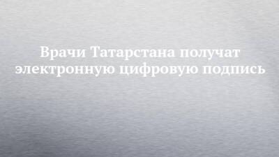 Айрат Хайруллин - Врачи Татарстана получат электронную цифровую подпись - chelny-izvest.ru - респ. Татарстан