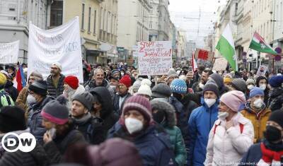 В Вене митинги антипрививочников собрали тысячи человек - newizv.ru - Австрия