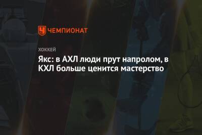 Павел Панышев - Якс: в АХЛ люди прут напролом, в КХЛ больше ценится мастерство - championat.com - США - Сочи