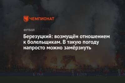 Алексей Березуцкий - Березуцкий: возмущён отношением к болельщикам. В такую погоду напросто можно замёрзнуть - championat.com