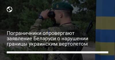 Андрей Демченко - Пограничники опровергают заявление Беларуси о нарушении границы украинским вертолетом - liga.net - Украина - Белоруссия - Мозырь