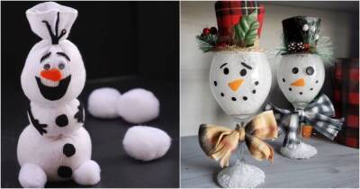 Новогодний декор: как из подручных средств сделать очаровательного снеговика - skuke.net