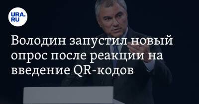 Вячеслав Володин - Володин запустил новый опрос после реакции на введение QR-кодов - ura.news