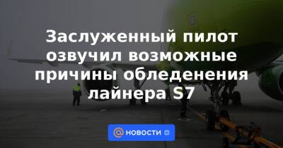 Заслуженный пилот озвучил возможные причины обледенения лайнера S7 - news.mail.ru - Новосибирск - Иркутск