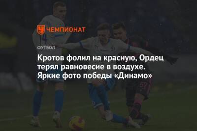Лев Яшин - Арина Лаврова - Сандро Шварц - Кротов фолил на красную, Ордец терял равновесие в воздухе. Яркие фото победы «Динамо» - championat.com - Москва - Уфа
