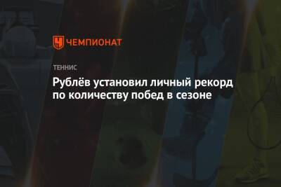 Даниил Медведев - Андрей Рублев - Марин Чилич - Рублёв установил личный рекорд по количеству побед в сезоне - championat.com - Россия - Хорватия