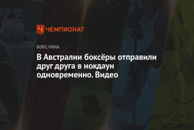 В Австралии боксёры отправили друг друга в нокдаун одновременно. Видео - championat.com - Австралия