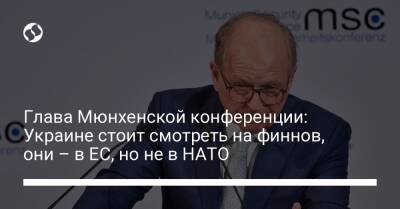 Владимир Путин - Вольфганг Ишингер - Глава Мюнхенской конференции: Украине стоит смотреть на финнов, они – в ЕС, но не в НАТО - liga.net - Россия - Украина - Грузия - Финляндия