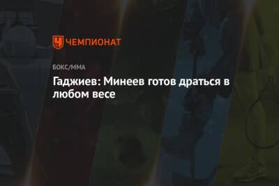 Магомед Исмаилов - Владимир Минеев - Камил Гаджиев - Гаджиев: Минеев готов драться в любом весе - championat.com