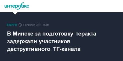 В Минске за подготовку теракта задержали участников деструктивного ТГ-канала - interfax.ru - Москва - Белоруссия - Минск