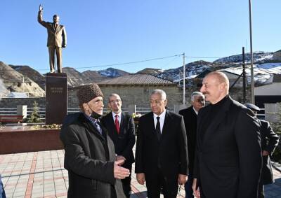 Ильхам Алиев - Мехрибан Алиева - Гейдар Алиев - Лейла Алиева - Президент Ильхам Алиев - Житель села Гонагкенд посвятил стихотворение Президенту Ильхаму Алиеву - trend.az - Азербайджан