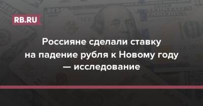 Россияне сделали ставку на падение рубля к Новому году — исследование - rb.ru - Россия - США