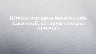 Петр Чумаков - Штамм омикрон может стать вакциной, которую создала природа - chelny-izvest.ru