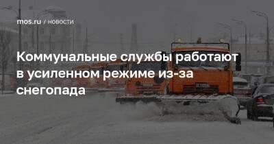 Коммунальные службы работают в усиленном режиме из-за снегопада - mos.ru - Москва