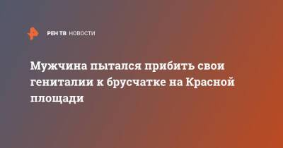 Мужчина пытался прибить свои гениталии к брусчатке на Красной площади - ren.tv - Москва - Россия - Москва