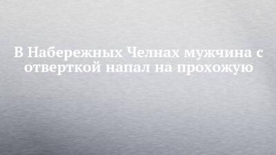 В Набережных Челнах мужчина с отверткой напал на прохожую - chelny-izvest.ru - Набережные Челны