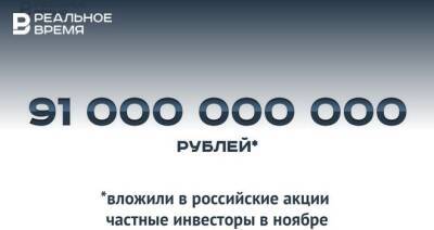 Частные инвесторы в ноябре вложили в российские акции рекордные 91 млрд рублей — это мало или много? - realnoevremya.ru - Россия