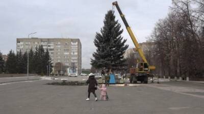 В Кузнецке установили главную городскую елку - penzainform.ru - Площадь