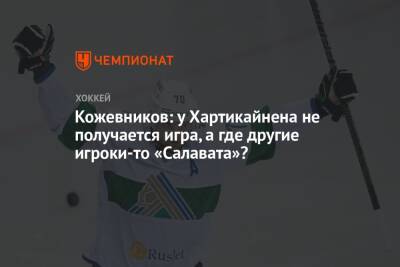 Александр Кожевников - Кожевников: у Хартикайнена не получается игра, а где другие игроки-то «Салавата»? - championat.com