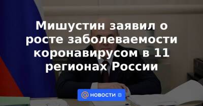 Татьяна Голикова - Мишустин заявил о росте заболеваемости коронавирусом в 11 регионах России - news.mail.ru - Россия - Челябинская обл. - Нижегородская обл. - Тюменская обл. - респ. Чечня - Ростовская обл. - Калужская обл. - респ. Калмыкия - Ивановская обл.
