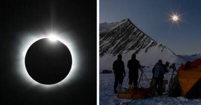 Антарктида - Потрясающие кадры полного солнечного затмения над Антарктидой - skuke.net - Антарктида - Интересно