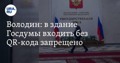 Вячеслав Володин - Володин: в здание Госдумы входить без QR-кода запрещено - ura.news - Россия