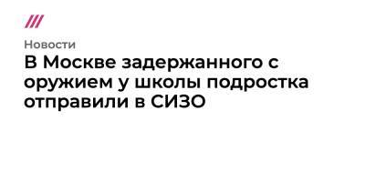 В Москве задержанного с оружием у школы подростка отправили в СИЗО - tvrain.ru - Москва