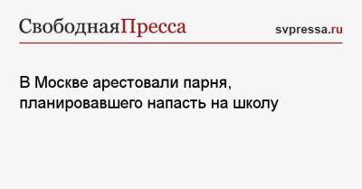 В Москве арестовали парня, планировавшего напасть на школу - svpressa.ru - Москва - Белоруссия - Турция
