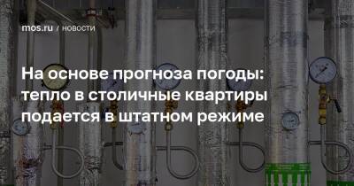 На основе прогноза погоды: тепло в столичные квартиры подается в штатном режиме - mos.ru - Москва