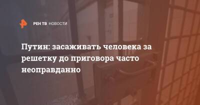 Владимир Путин - Путин: засаживать человека за решетку до приговора часто неоправданно - ren.tv - Россия