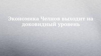 Экономика Челнов выходит на доковидный уровень - chelny-izvest.ru - Набережные Челны
