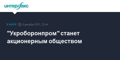 "Укроборонпром" станет акционерным обществом - interfax.ru - Москва - Украина