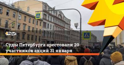 Суды Петербурга арестовали 20 участников акций 31 января - ridus.ru - Москва - Санкт-Петербург