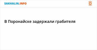 В Поронайске задержали грабителя - sakhalin.info - Южно-Сахалинск - Поронайск
