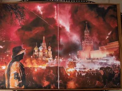 Андрей Парубий - Парубию на день рождения подарили торт с изображением горящего Кремля - news-front.info - Украина