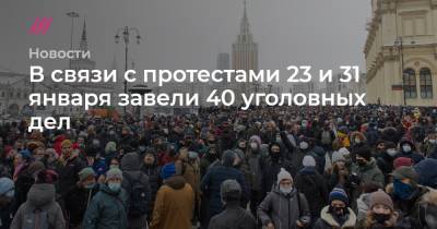 Алексей Навальный - Леонид Волков - В связи с протестами 23 и 31 января завели 40 уголовных дел - tvrain.ru - Москва - Санкт-Петербург - Челябинск