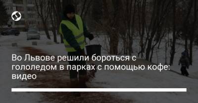 Во Львове решили бороться с гололедом в парках с помощью кофе: видео - liga.net - Львов