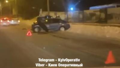 В Киеве в жесткое ДТП попали 4 автомобиля: видео - 24tv.ua - Киев