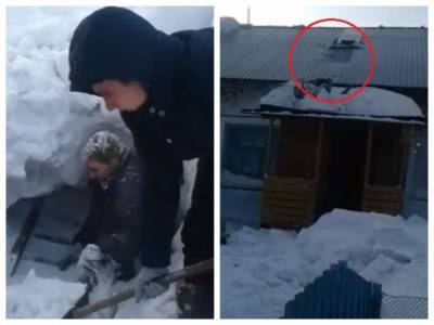 Ещё в одном кузбасском городе сошедший с крыши снег придавил человека - gazeta.a42.ru - Судженск - с. Видео