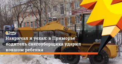 Накричал иуехал: вПриморье водитель снегоуборщика ударил ковшом ребенка - ridus.ru - Приморье край - Уссурийск