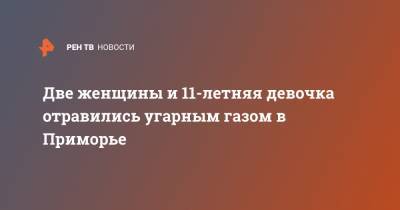 Две женщины и 11-летняя девочка отравились угарным газом в Приморье - ren.tv - респ. Татарстан - Приморье край