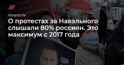 Сергей Фургал - О протестах за Навального слышали 80% россиян. Это максимум с 2017 года - tvrain.ru - Москва - Хабаровский край