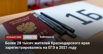Более 28 тысяч жителей Краснодарского края зарегистрировались на ЕГЭ в 2021 году - kubnews.ru - Краснодарский край